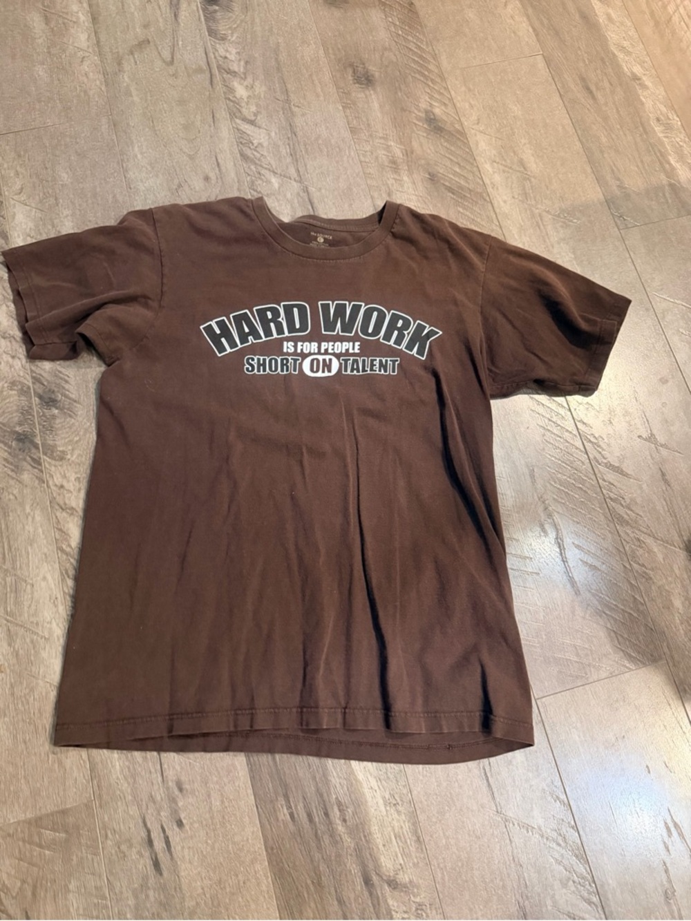 Hard Work Graphic Tee - Brown